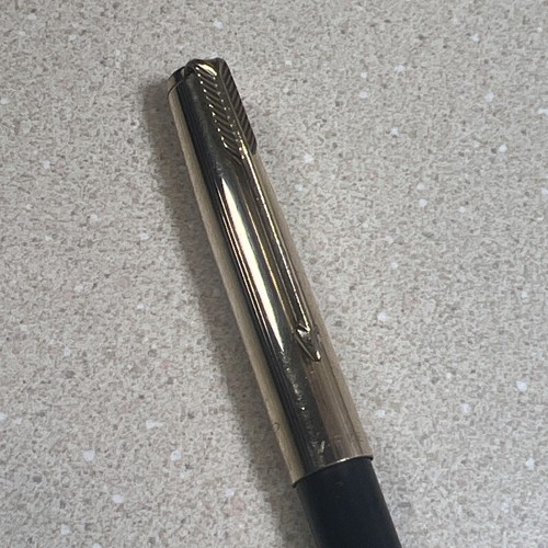Parker 61 Black Black with 12kt Gold Filled Cap Activated Ball Point Pen - Picture 2 of 17