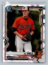 2021 Bowman #BCP-122 DL Hall Chrome Prospects Atomic Refractor