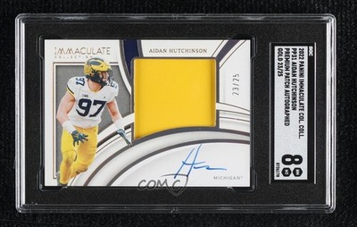 2022 Immaculate Collegiate Gold 23/25 Aidan Hutchinson RPA Patch Auto RC 0b4k