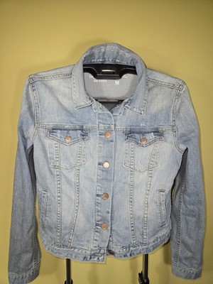 Gap 1969 Women's Blue Button-Front Collared Jacket w/ Pockets Size M