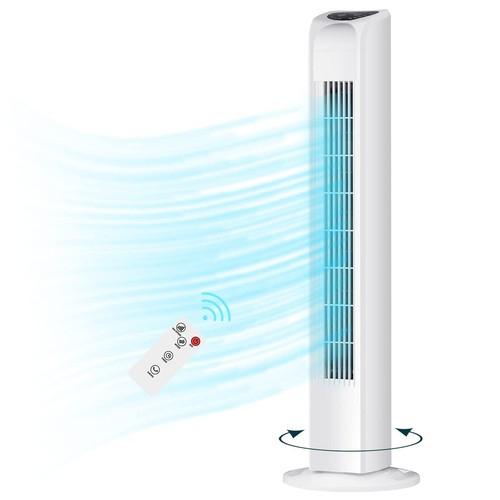 Oscillating Bladeless Tower Fan with Remote, Quiet Cooling Portable, Electric...