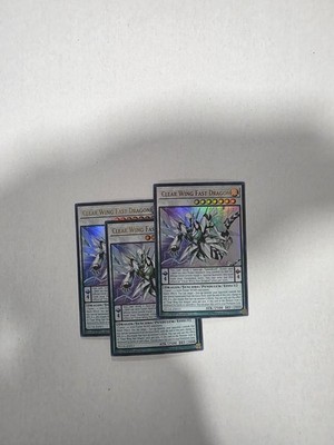 3x Clear Wing Fast Dragon - DUDE-EN011 - Ultra Rare - 1st Edition - NM Yu-Gi-Oh 