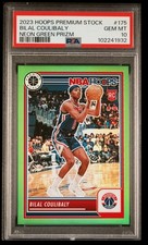 2023-24 Hoops Premium Stock Neon Green Prizm SSP Bilal Coulibaly Rookie 4/5