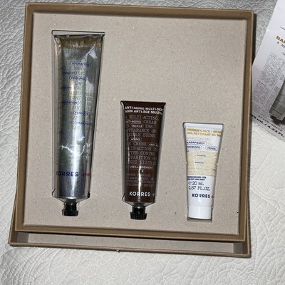 Korres Grooming Set After-Shave Balm, Anti-Aging Cream, Beard Cleanser