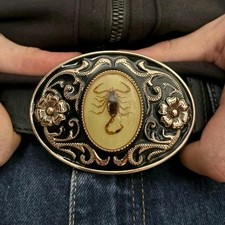 New Scorpion luminous glow in dark Oval Belt Buckle 3.54x2.5