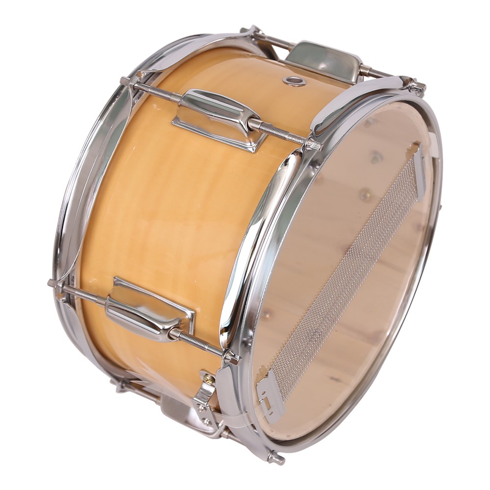 10 x 6" Snare Drum Poplar Wood Drum Percussion Set Wood Color
