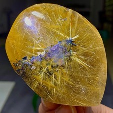 108G Top Natural Rutilated Quartz Crystal Mineral Specimen Healing decor