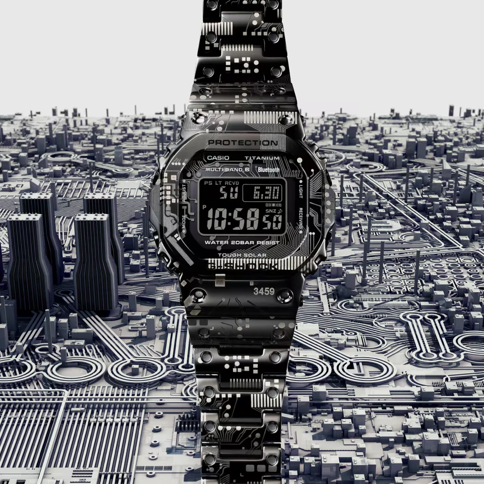 G1N with tags GShock Full Metal Square GMWB5000TCC1 Circuit Board Camo TranTixxi - Image 3 of 3