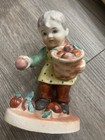 Ceramic Lady with Fruit Figurine Multicolor Japan Decorative Collectible — photo 3