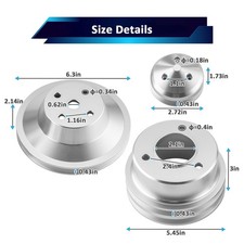 Crankshaftalternatorwater Pump V-belt Pulley For Big Block Chevy 396 427 454 Crankshaftalternatorwater Pump V-belt Pulley For Big Block Chevy 396 427 454