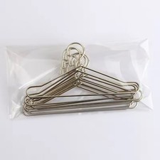 10pcs Silver Clothing Hanger Mini Doll Accessories Doll House Furniture Kids Toy