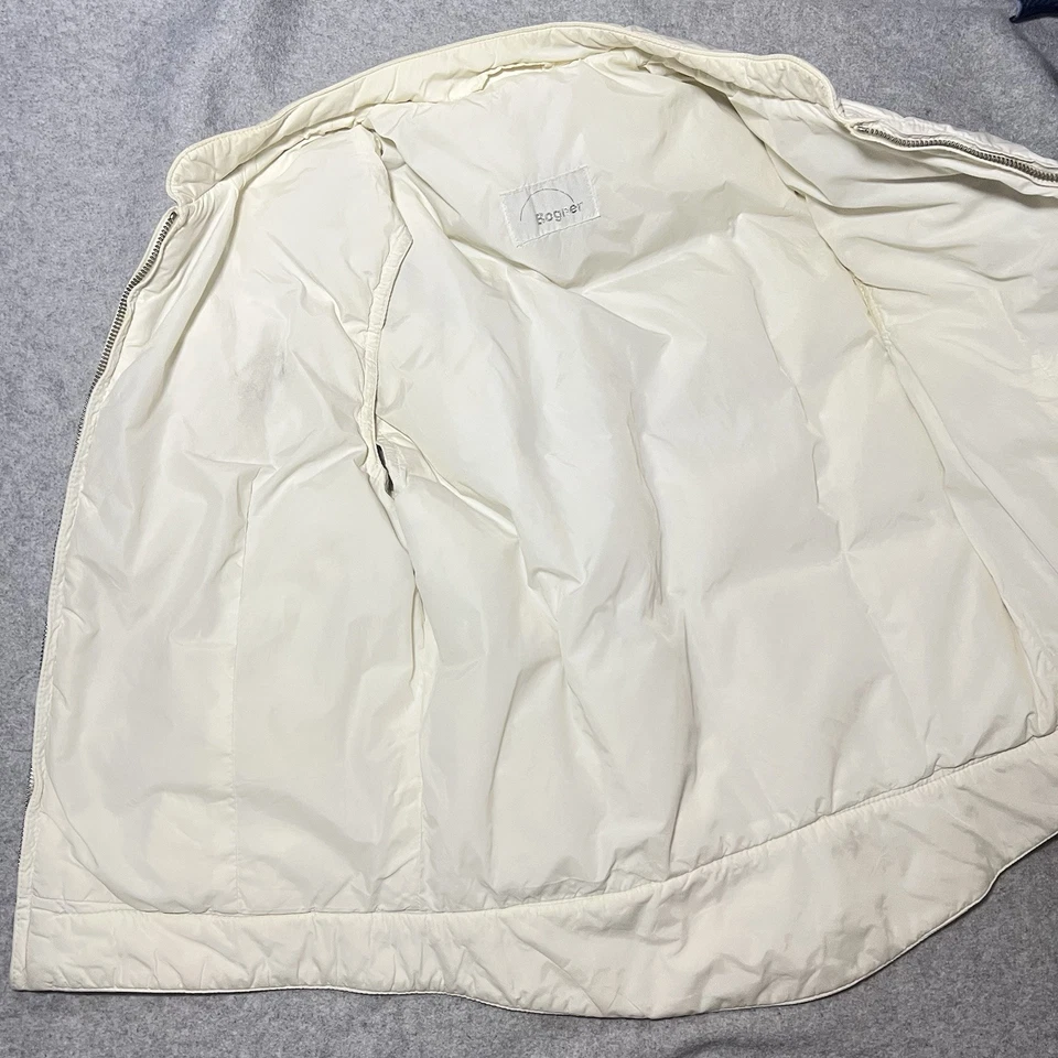 Chaleco chaqueta esquí plumón de ganso vintage años 80 Bogner para mujer talla 8 marfil natural Foto 3 de 4