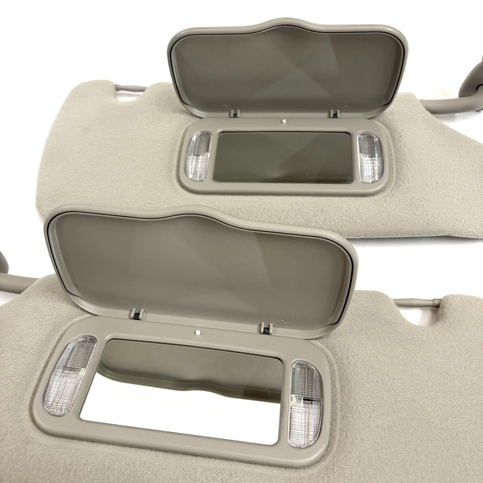 Parasoles Dodge Durango 2001-2003 OEM par pasajero conductor gris con luces Foto 2 de 3