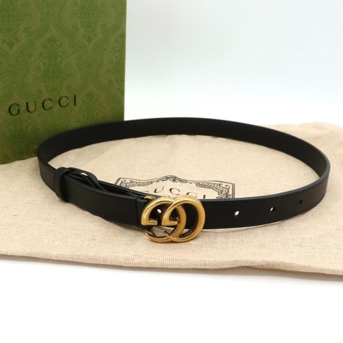 Gucci Belt Authentic GG Marmont Leather Black Size 70 28 From Japan Fashion