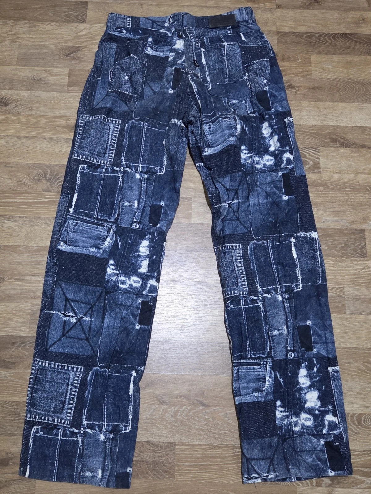 SACAI Pantaloni poesia True Vintage OG designer giapponese marca CC Kansai Yamamoto stampa completa