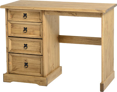 Mexican Pine Corona 4 Drawer Dressing Table Desk Free Next Day