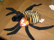 TY Original Beanie Baby Spinner the Spider Date of Birth 10-28-96 New with tag