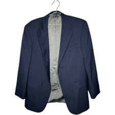 Oscar De La Renta Dark Blue Wool Two Button Blazer Men's Size 42R Colombia