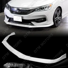 For 16-17 Honda Accord 4DR/Sedan Painted White Front Bumper Lip Splitter Spoiler