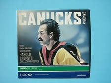 2010/11 VANCOUVER CANUCKS MINNESOTA WILD HOCKEY PROGRAM HAROLD SNEPSTS POSTER