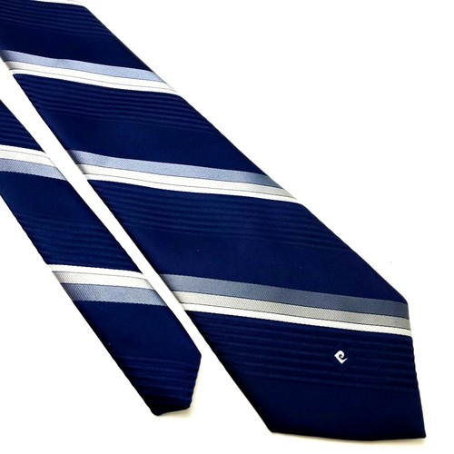 Pierre Cardin Silk Tie Print Blue Striped Short