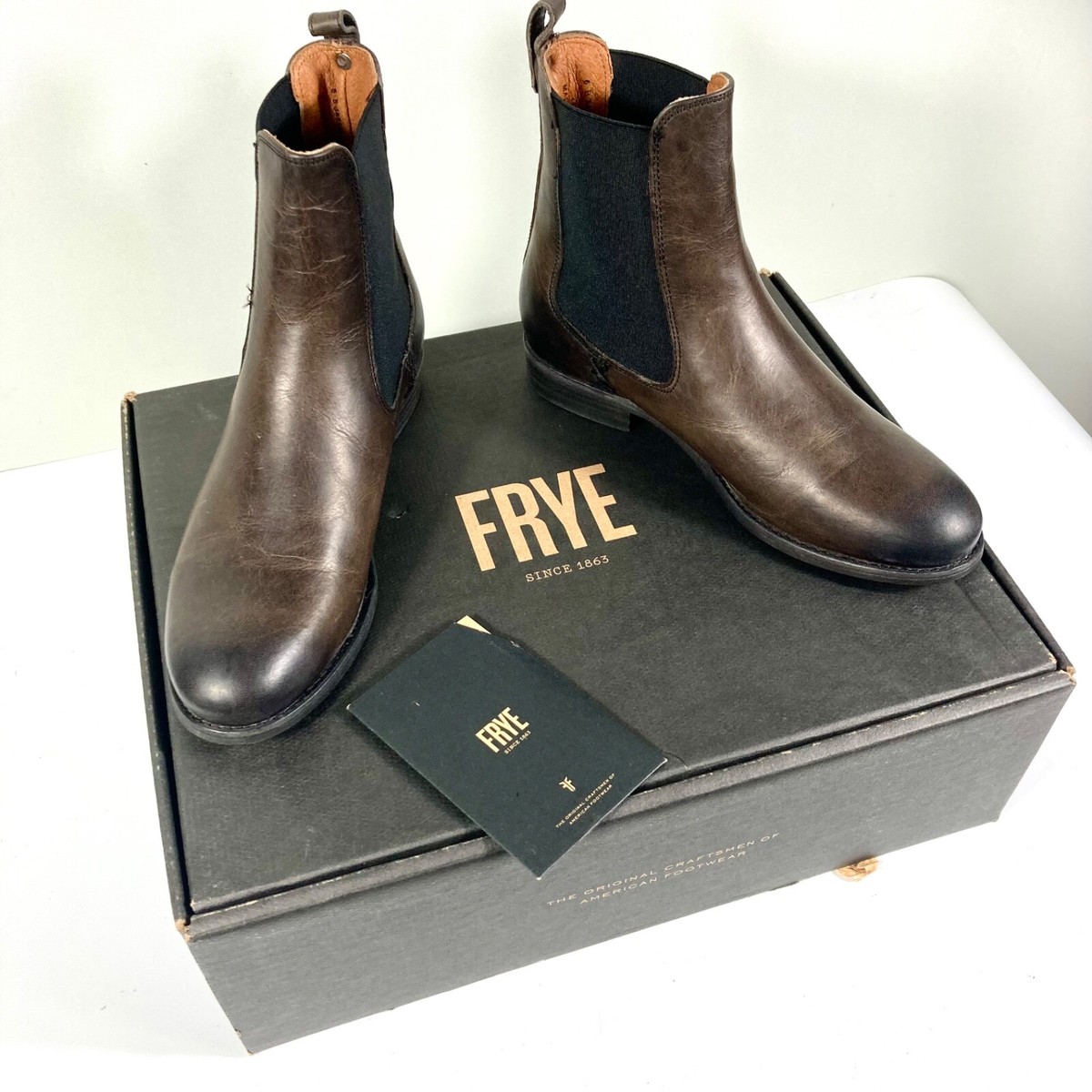 Frye Melissa Chelsea Boot Slate Size 6M Antique Washed Pull Up