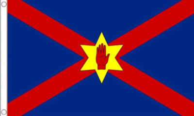 ULSTER FLAGGE 5' x 3' irischer Nationalist Nordirland Unabhängigkeit oranger Orden