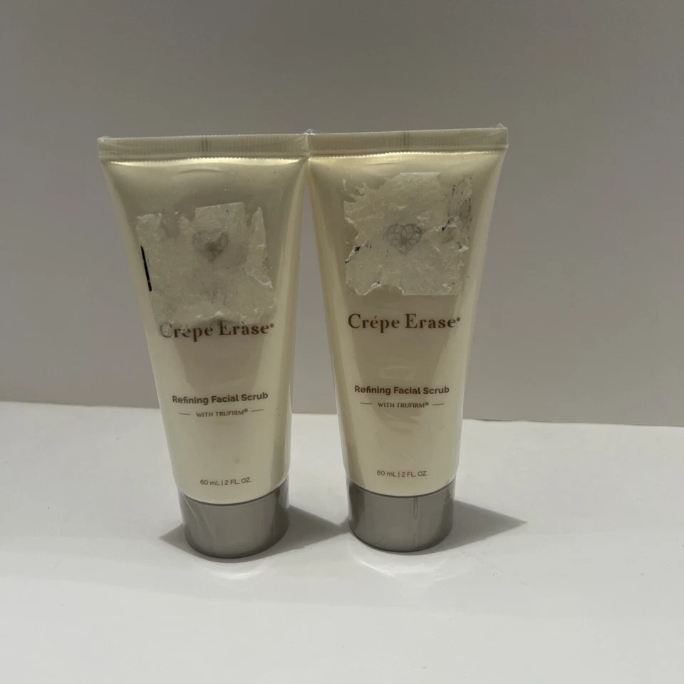 NEW 2 Pack CREPE ERASE REFINING FACIAL SCRUB 2 OZ Each 4oz Total Sealed TRUFIRM