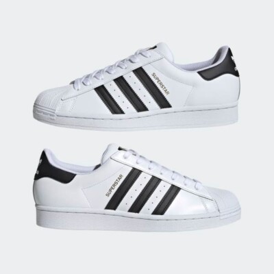 adidas Originals Superstar White Core Black EG4958 Men's Size | eBay