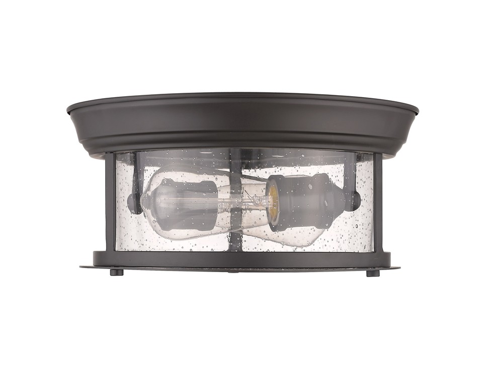 Bellevue ZCF75268 Hughen 2 Light 11"W Flush Mount Drum Ceiling Nickel