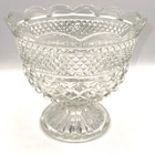 Anchor Hocking WEXFORD 7" Clear Pedestal Fruit BOWL Footed Centerpiece VTG