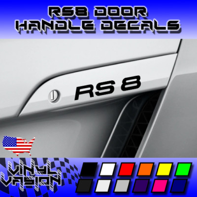 4x Door Handle Decal Sticker for RS8 Audi 5.2 V10 performance Quattro Spyder AWD