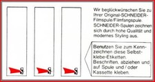 Schneider Selksklebe-Etiketten - für Filmspulen