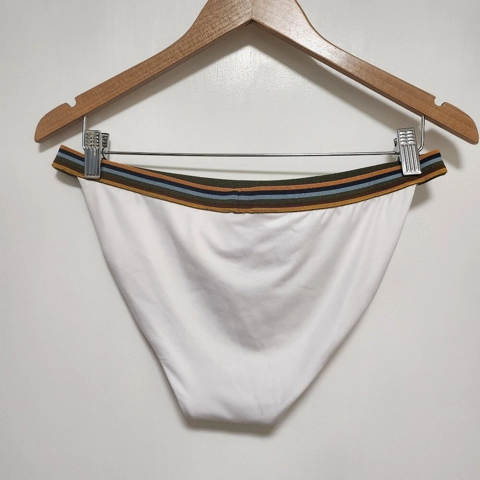 Parte inferior de bikini Faherty Sia blanca talla M Foto 2 de 4