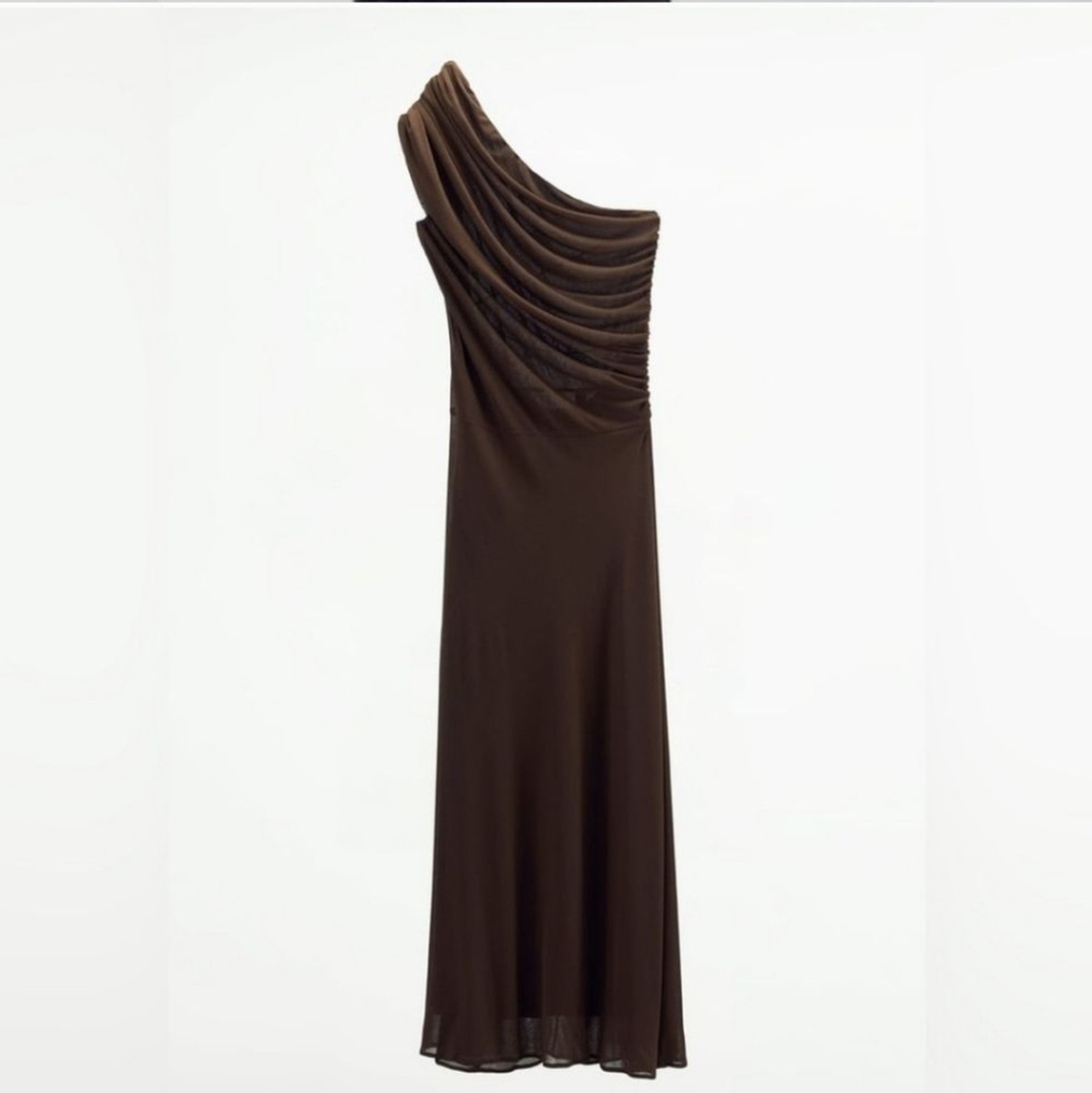 zara asymmetrical polyamide long dress ZARA ASYMMETRIC POLYAMIDE DRESS