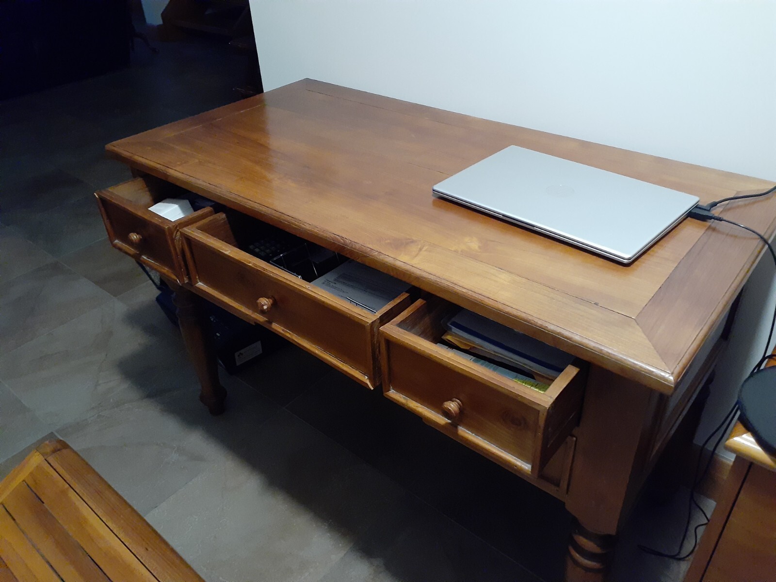Solid Timber Study Desk eBay