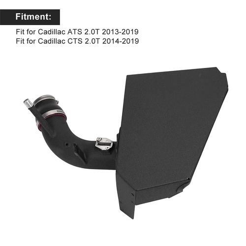 Turbo Cold Air Intake Kit Air Filter Clamps Hose for 13-19 Cadillac ATS CTS 2.0T - Picture 12 of 18