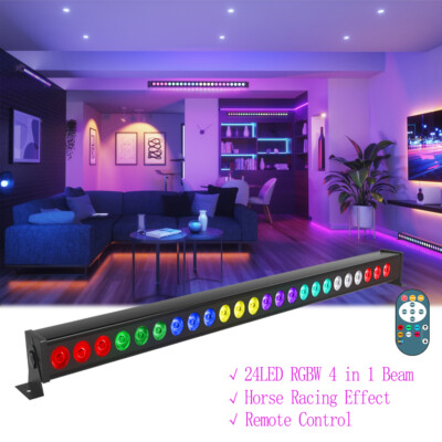 DJ Lights 24LED DMX Strobe Beam Wall Wash Light W/Remote Halloween Party Lights