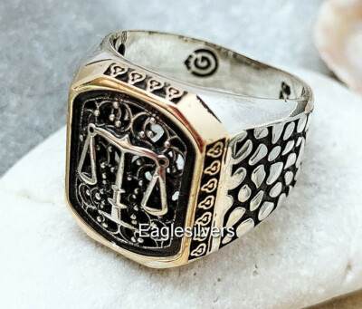 925 Sterling Silver Justice Scale Court Lawyer Law Men's Woman's