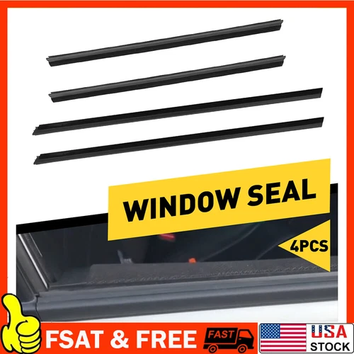 4x Door Weatherstrip Window Moulding Trim Seal Belt For Honda Fit Jazz 2008-13 G