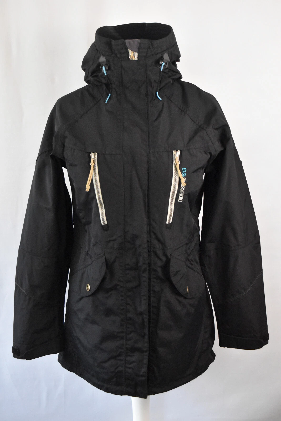 DIDRIKSONS Storms System Womens Jacket Windbreaker Waterproof Hooded size 34