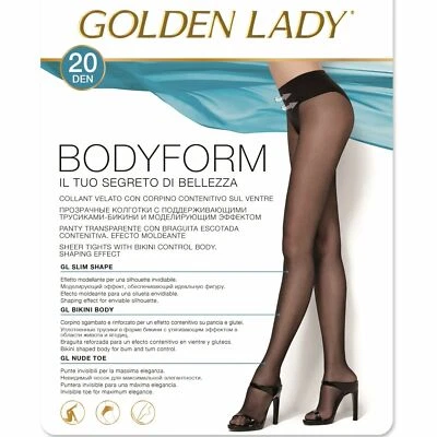 GOLDENLADY 5 PAIA COLLANT GOLDEN LADY BODYFORM 20 DEN VELATO CORPINO SGAMBATO CONTENITIVO