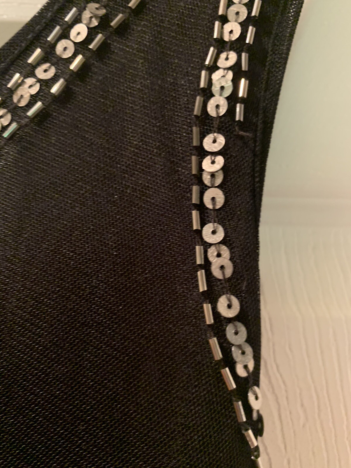 ROARING 20's Silver Sequins Beaded Flapper Dress … - image 15