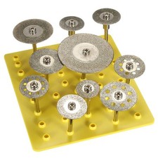 10 Pcs 3 mm / 2.35 mm Diamond Cut Off Saw Wheel Discs Blades Rotary Tool Set