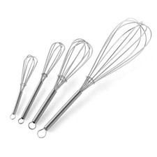 Image of Compact Stainless Steel Wire Whisk for Beating and Stirring Eggs Easy to Clean