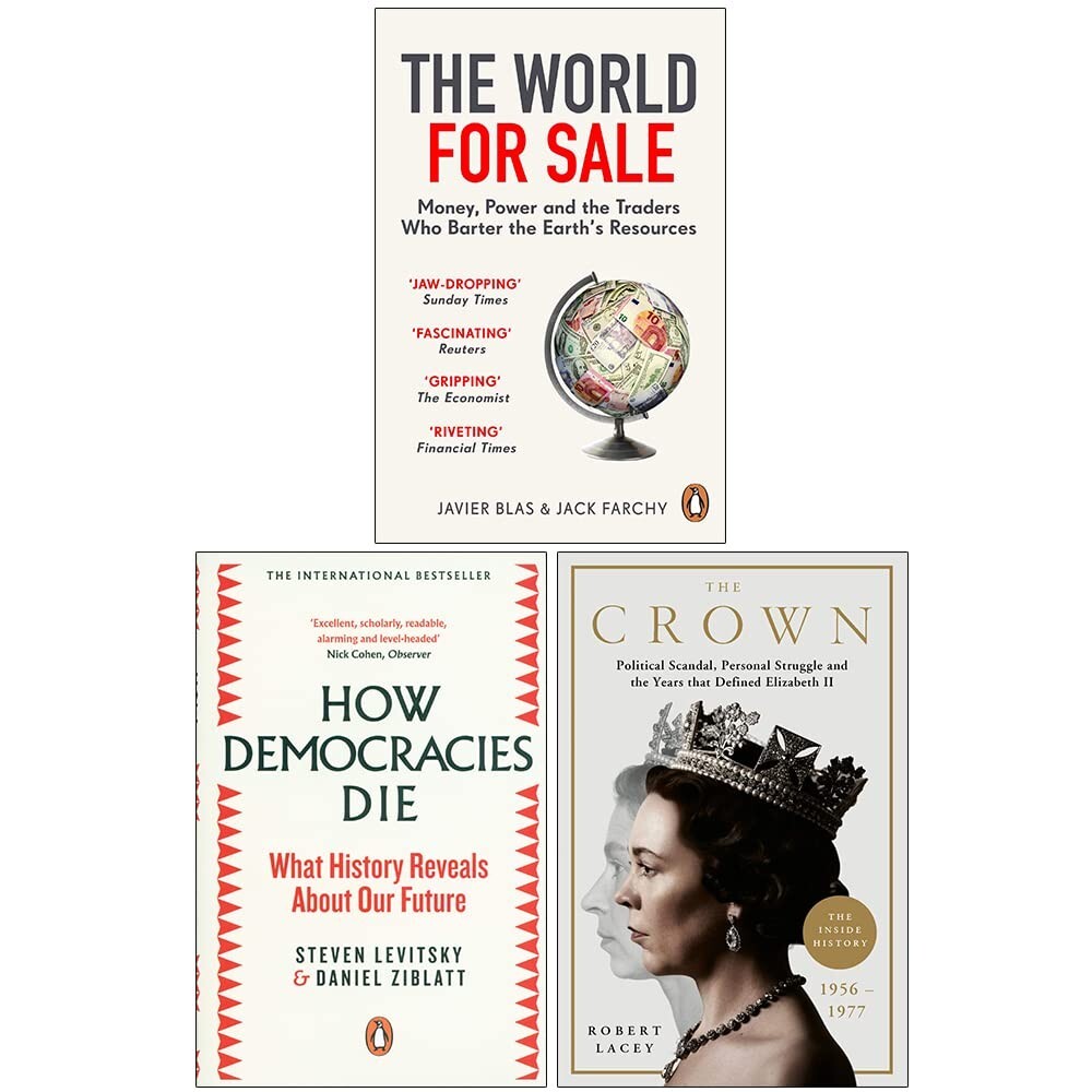 The World for Sale, How Democracies Die, The Crown 3 Books Collection Set PB NEW