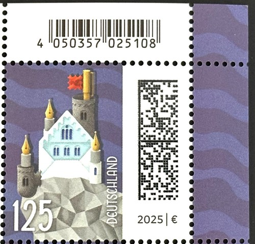 BRD 2025 BRIEFBURG 1,25€ Mi. 3875 RAND ECKE PAAR EINZELN BOGEN WELT DER BRIEFE - Bild 3 von 9