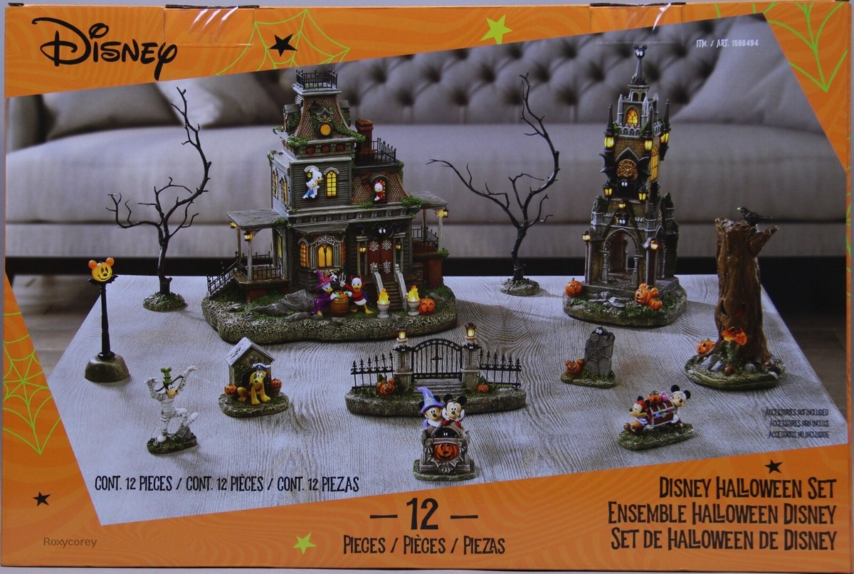 Disney (1598494) 12-Piece Halloween Village Set for sale online | eBay