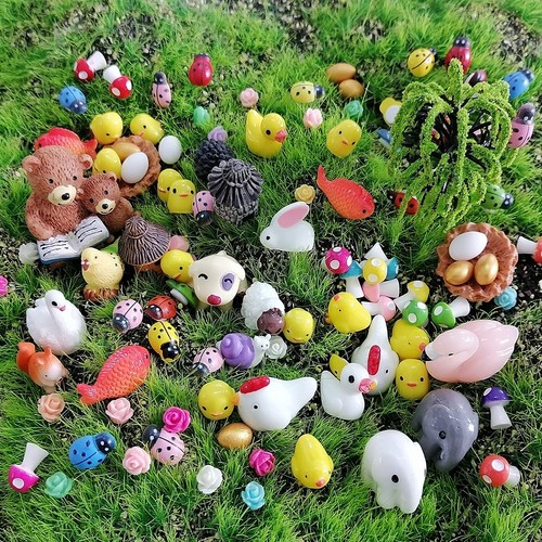 101 Pieces Miniature Animals,Fairy Garden Accessories,Miniature Toy Animals O... - Picture 2 of 9