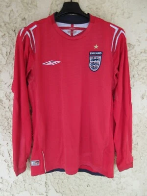 Maillot ANGLETERRE ENGLAND away UMBRO vintage shirt 2004 2006 rouge jersey L/S S - Photo 1/4